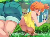 Misty with huge tits bends over and accidentally shows her upshirt boobs