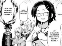 Aizawa-san Zoushoku manga, my shoulders are so stiff from having such big boobs..