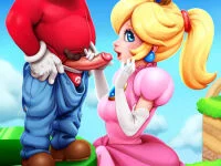 Princess Peach sucks cock hentai