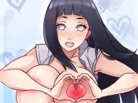 Hinata Hyuga shows her naked big tits hentai