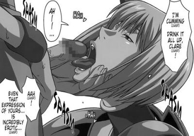 Clare blowjob cumshot in open mouth hentai comics