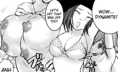 Furi Kuri Haruka and Mamimi big boobs in bra