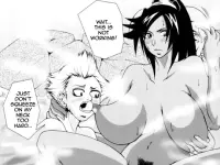 Naked Yoruichi Big Tits Sucked by Jinta in bath
