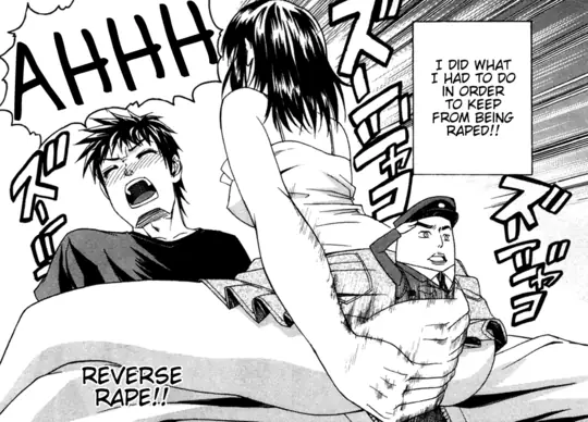 Misunderstood girl giving handjob