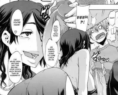 Milf gives blowjob under table in hentai