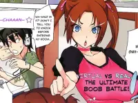 Busty sister caught brother watching incest hentai