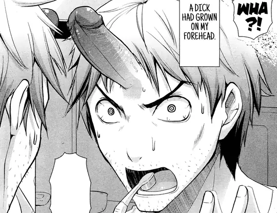 A Dick grew on guys forehead funny hentai