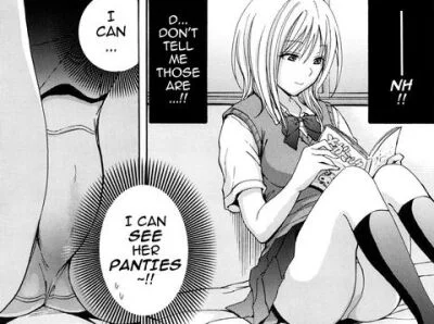 Unaware Friends sister giving upskirt shot hentai