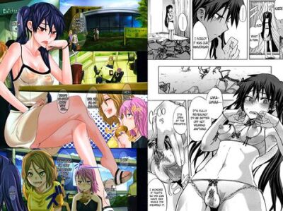 Femdom Girlfriend in sexy crotchless lingerie with open bra hentai manga