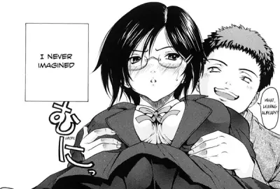 Shy schoolgirl with glasses gets her tits grabbed by a friend